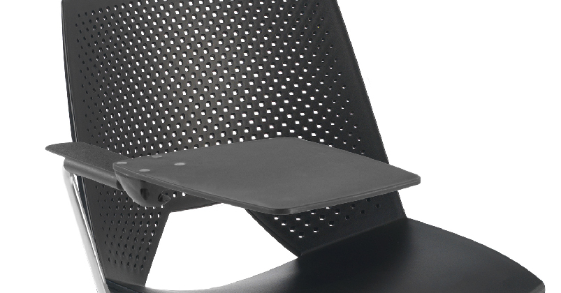 Miss chair with a built-in writing tablet