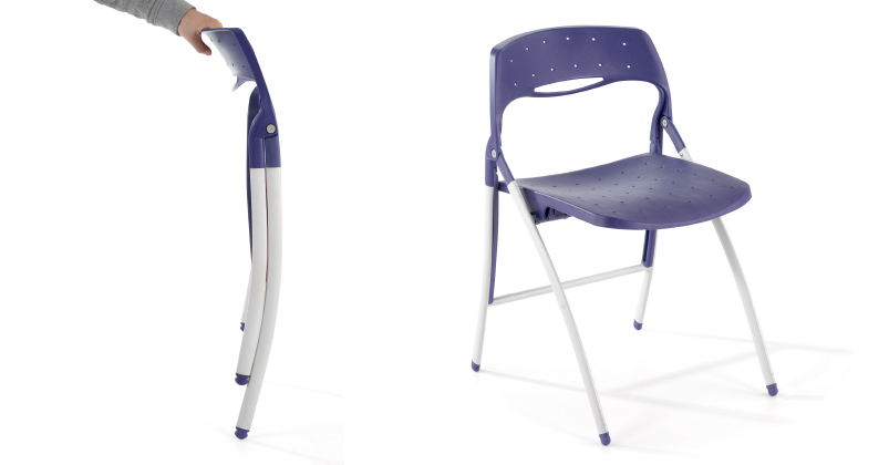 Blue Arc folding chair