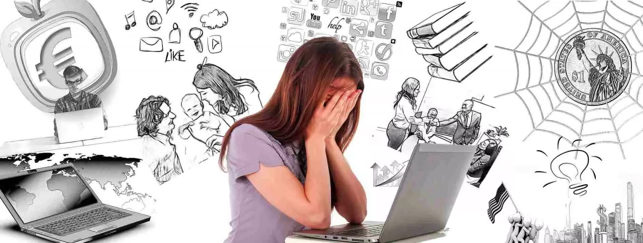 Person trying to do several tasks at once