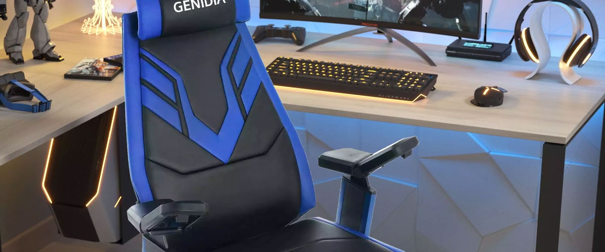 Faux leather gaming chair